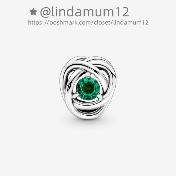 Pandora May Green Eternity Circle Charm - Picture 2 of 5